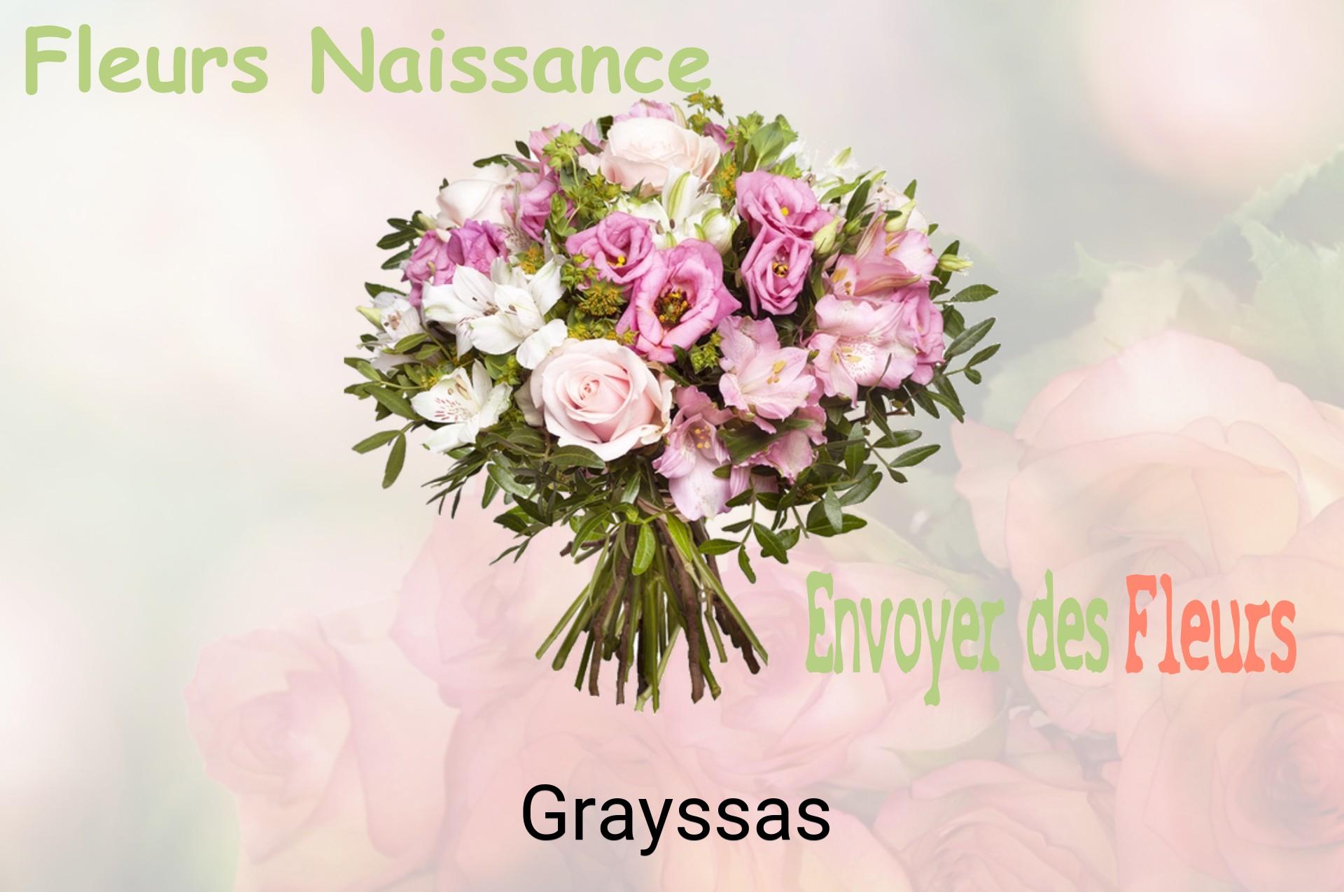 Bouquet de fleurs de naissance livré à Grayssas