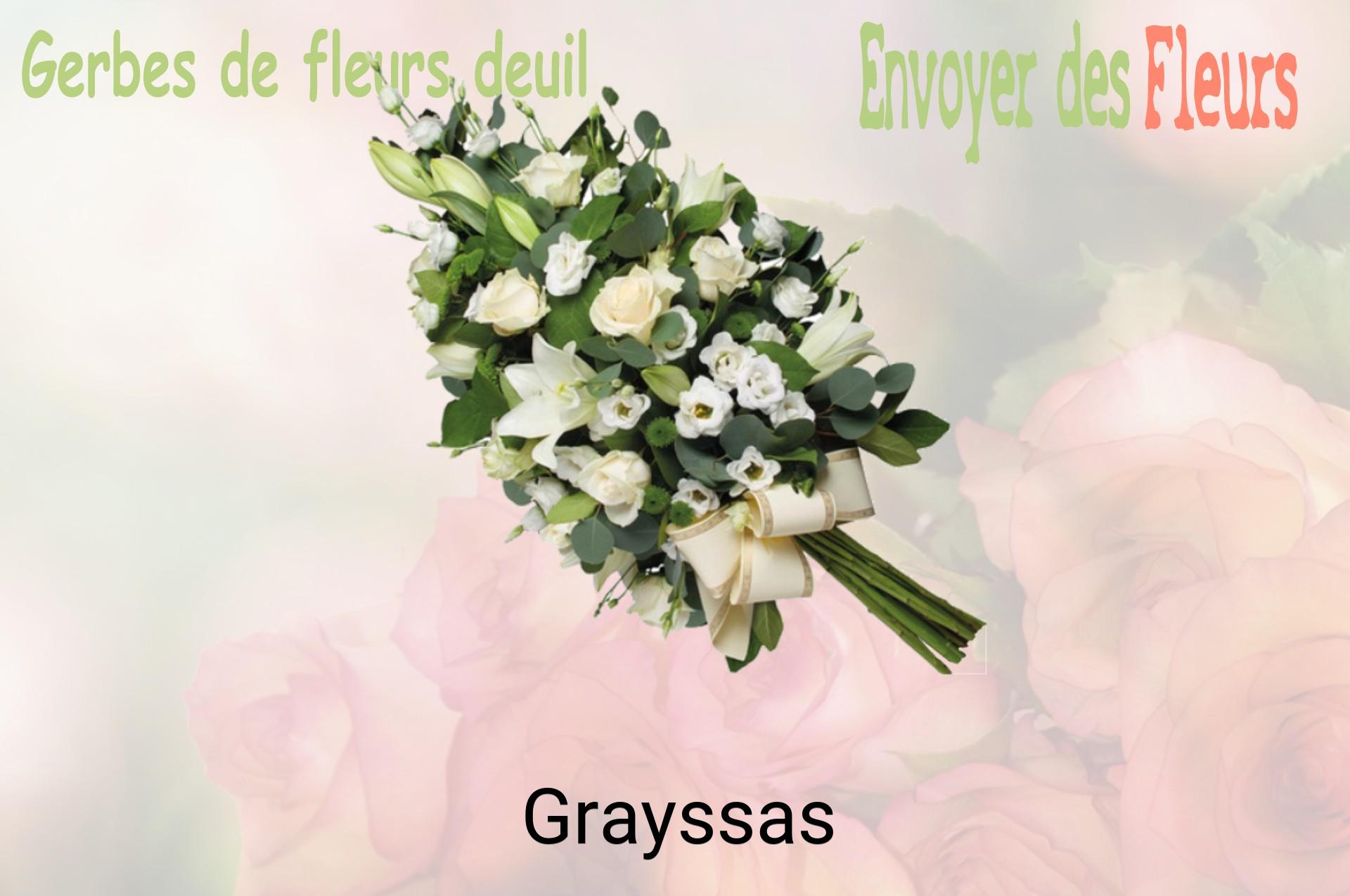 Gerbe de fleurs de deuil livrée à Grayssas